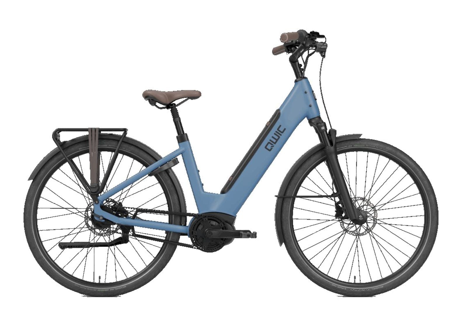 QWIC Elan elektrische stadsfiets met lage instap en Bosch middenmotor
